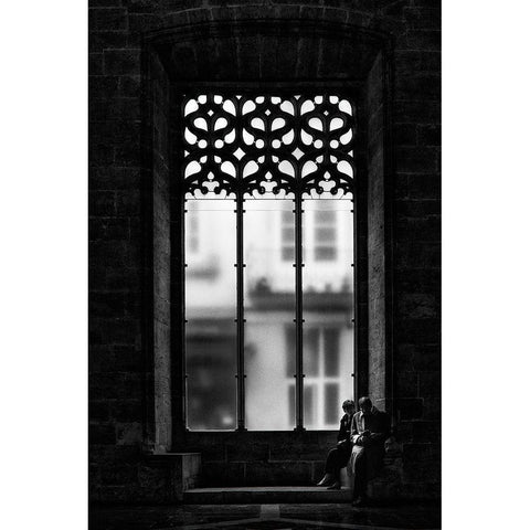 In The Silence Black Modern Wood Framed Art Print with Double Matting by Della Latta, Massimo