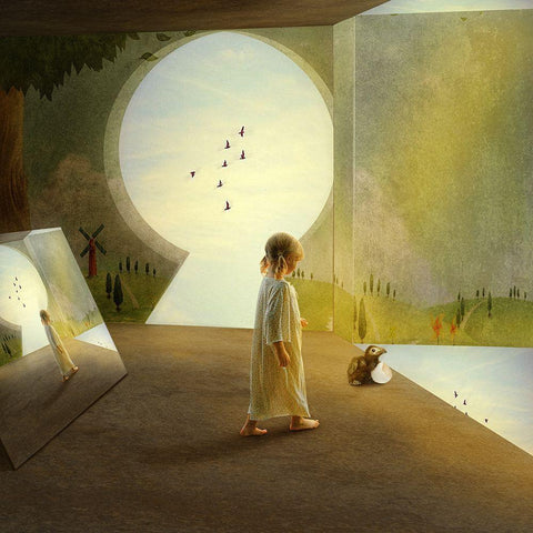 *** Black Modern Wood Framed Art Print with Double Matting by Melik-Nubarova, Svetlana