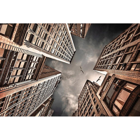 Locked in civilization Black Modern Wood Framed Art Print with Double Matting by Rozenzvig, Carmit