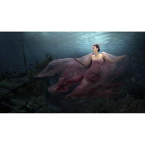 Legend Of Nymph Gold Ornate Wood Framed Art Print with Double Matting by Suherman, Martha
