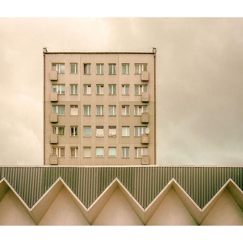 Urban Architectur Black Modern Wood Framed Art Print by Lenzen, Klaus