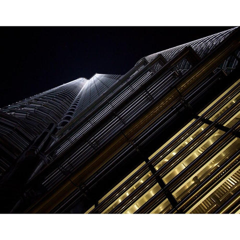 Taller Black Modern Wood Framed Art Print with Double Matting by Schottstaedt, Erik