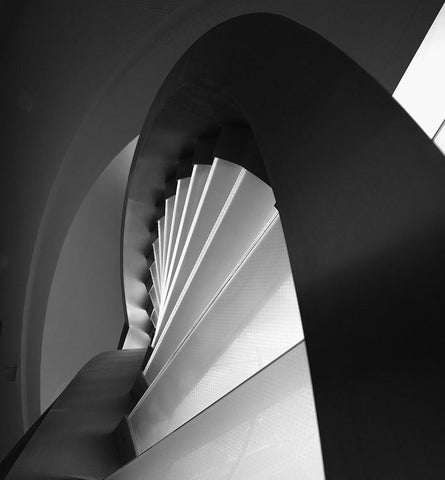 Straight And Curves Lines White Modern Wood Framed Art Print with Double Matting by Azevedo, Olavo