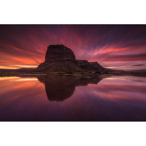 Laandsup3;Magnaopur Black Modern Wood Framed Art Print with Double Matting by Hoffmann, Raymond