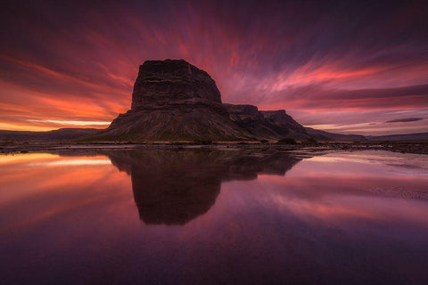 Laandsup3;Magnaopur White Modern Wood Framed Art Print with Double Matting by Hoffmann, Raymond