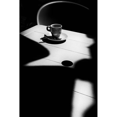 Coffee Time Black Modern Wood Framed Art Print with Double Matting by Azevedo, Olavo