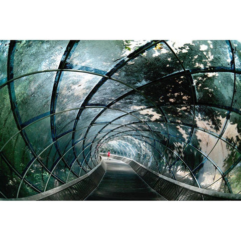 Through The Arc Black Modern Wood Framed Art Print with Double Matting by Dong Hee, Han