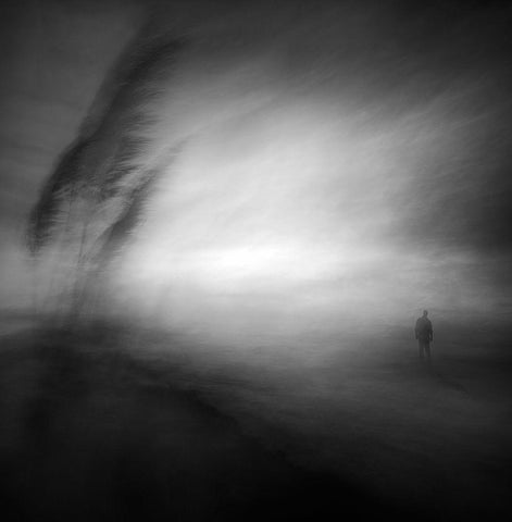 In The Middle Of Nowhere Black Ornate Wood Framed Art Print with Double Matting by Pascual Buye, Santiago