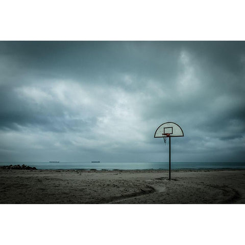 ... The Last Basket ! Black Modern Wood Framed Art Print with Double Matting by Principato, Antonio