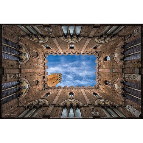 Palazzo Pubblico - Siena - Italy White Modern Wood Framed Art Print by Smout Images, Frank