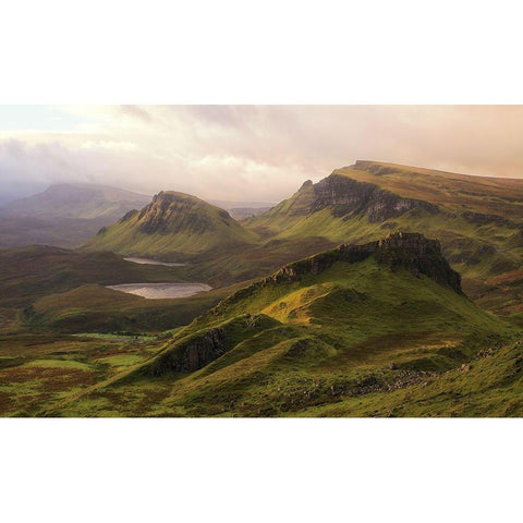 Quiraing White Modern Wood Framed Art Print by Chernilova, Margarita