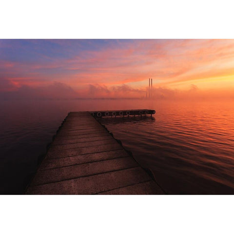 Untitled Gold Ornate Wood Framed Art Print with Double Matting by Rojek, Tomasz