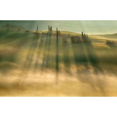 Mist... Gold Ornate Wood Framed Art Print with Double Matting by Browko, Krzysztof