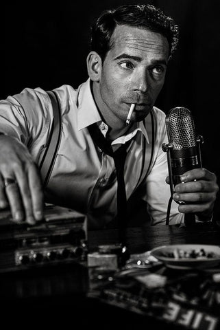 ....Good Night And Good Luck... Black Ornate Wood Framed Art Print with Double Matting by Peter Muller Photography