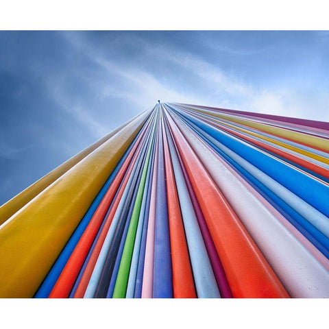 Rainbow From A Cloud Gold Ornate Wood Framed Art Print with Double Matting by Jonas, Nadav