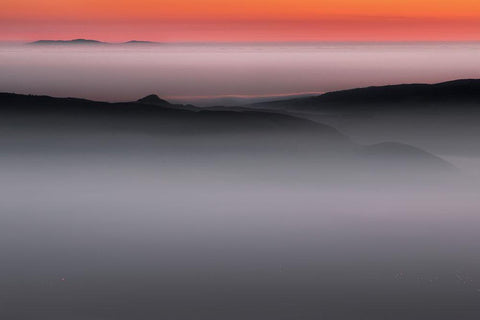 Homeland White Modern Wood Framed Art Print with Double Matting by Petrovic, Dragisa