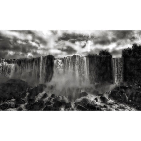 Niagaras Cave Of The Winds Black Modern Wood Framed Art Print with Double Matting by Depaepe, Yvette