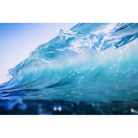 Glass Wave Black Modern Wood Framed Art Print by Firsov, Arti