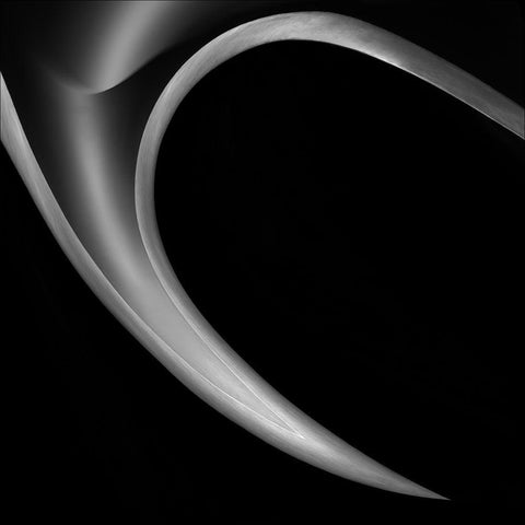 The Horn Black Modern Wood Framed Art Print with Double Matting by Claes, Gilbert