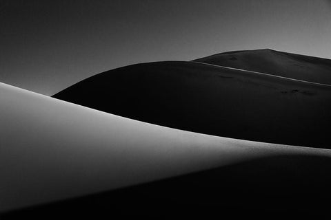 Dune Iii. White Modern Wood Framed Art Print with Double Matting by Kravanja, Jure