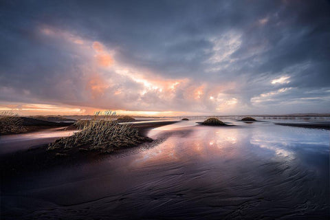 Black Sand White Modern Wood Framed Art Print with Double Matting by Martin Castan, David