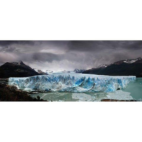 Perito Moreno Black Modern Wood Framed Art Print with Double Matting by Molteni, Nicola