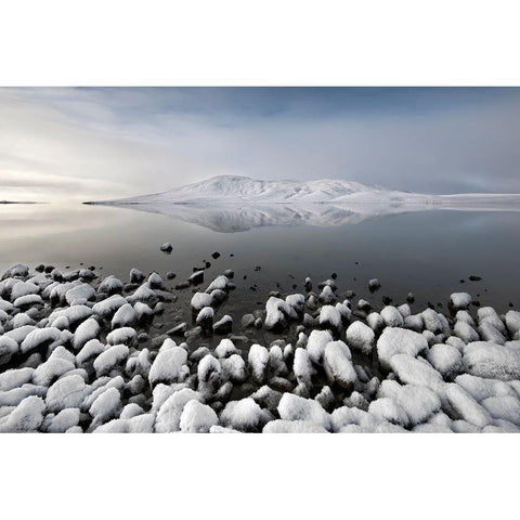 A Quiet Place White Modern Wood Framed Art Print by Luca, Liloni