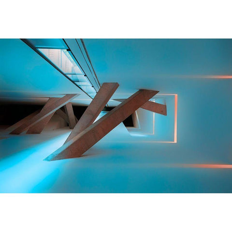 Transition Black Modern Wood Framed Art Print with Double Matting by Kravanja, Jure