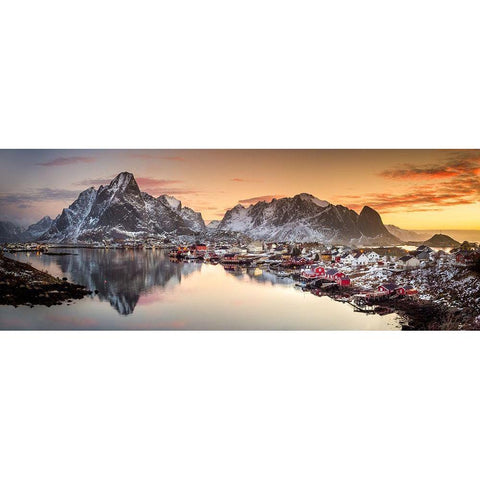 Reine Morning Light Black Modern Wood Framed Art Print with Double Matting by Yaakobi, Lior