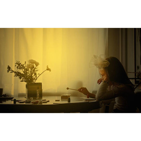 First Notes White Modern Wood Framed Art Print by Dahl Jepsen, Thomas