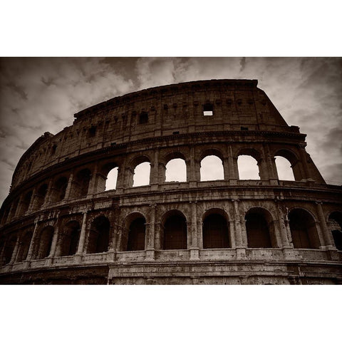 Colosseum Black Modern Wood Framed Art Print by Nielsen, Stefan