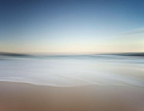 Soft Solitude White Modern Wood Framed Art Print with Double Matting by Pascual Buye, Santiago