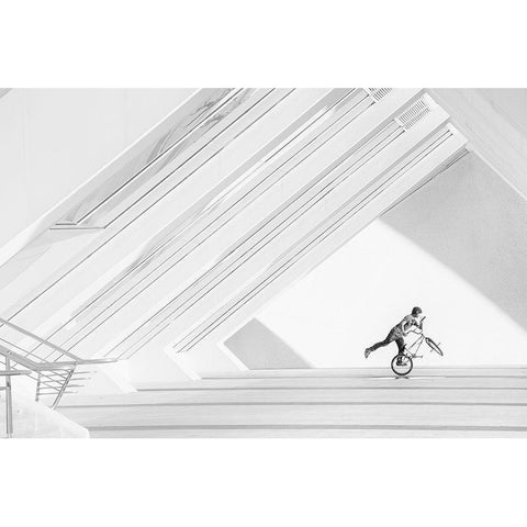 Bicycle Art Gold Ornate Wood Framed Art Print with Double Matting by Haaksma, Piet