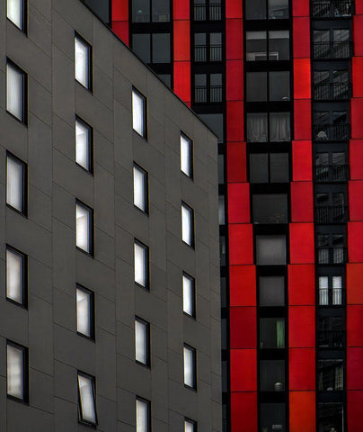 Partnership White Modern Wood Framed Art Print with Double Matting by Claes, Gilbert