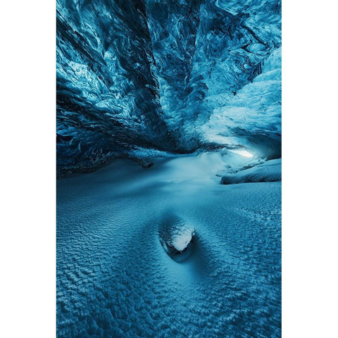 Crystal Cave I White Modern Wood Framed Art Print by Pablo de, Juan