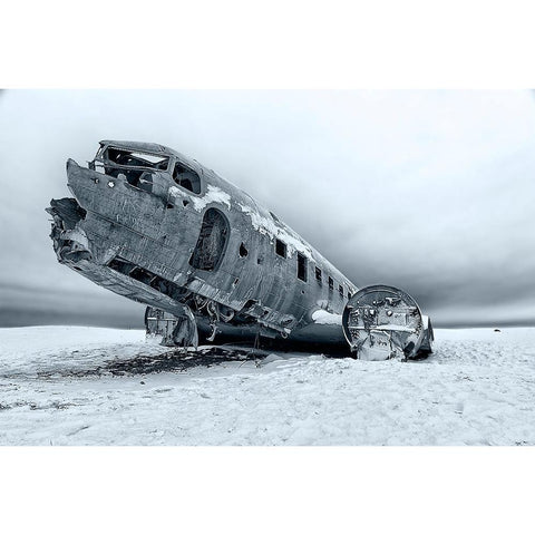 Safe Landing Black Modern Wood Framed Art Print by Benussi, Anthony