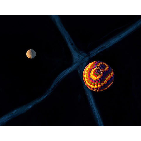 The Crossroads White Modern Wood Framed Art Print by Luis Duran, Juan