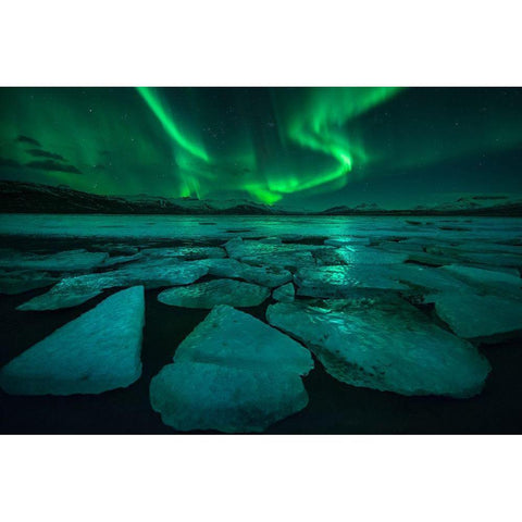 Cool Black Modern Wood Framed Art Print with Double Matting by Intarob, Sarawut