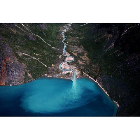 Clear Stream Black Modern Wood Framed Art Print by Photography By, Danish