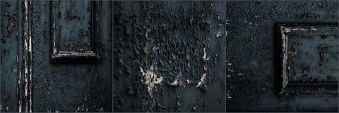 Decrepit Black Ornate Wood Framed Art Print with Double Matting by Claes, Gilbert