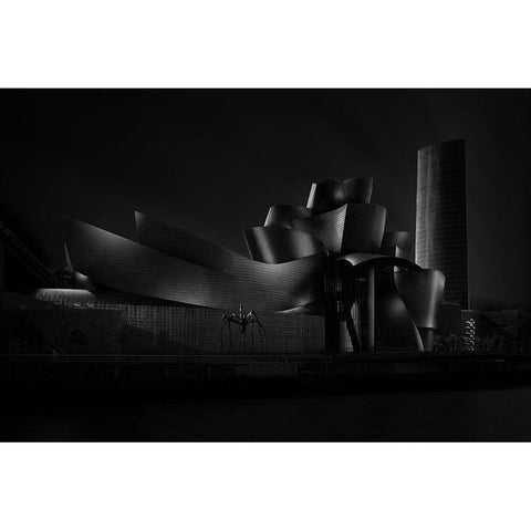 Black (Guggenheim) Angle Iv Black Modern Wood Framed Art Print with Double Matting by Pablo De, Juan