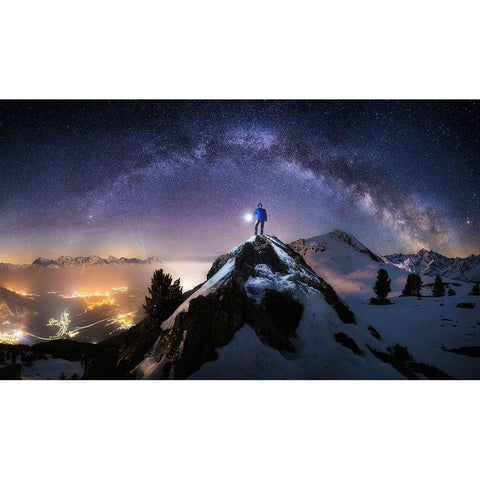 Per Aspera Ad Astra White Modern Wood Framed Art Print by Nicholas Roemmelt, Dr.