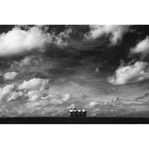 Under The Sky Black Modern Wood Framed Art Print by Hawerkamp, Hans-Wolfgang