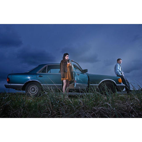 Familiar Strangers #4 White Modern Wood Framed Art Print by Tong, Fang