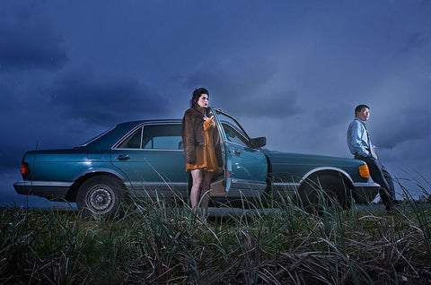 Familiar Strangers #4 Black Ornate Wood Framed Art Print with Double Matting by Tong, Fang