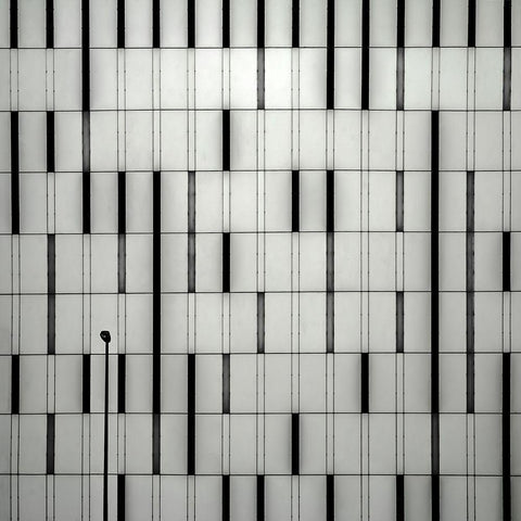 La Lampada Black Modern Wood Framed Art Print with Double Matting by Claes, Gilbert