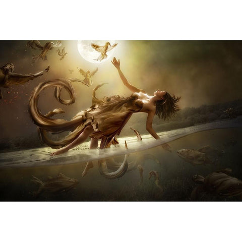 Diversity Gold Ornate Wood Framed Art Print with Double Matting by Kiciak, Christophe