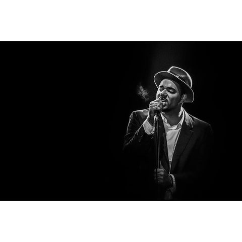 Ben Loncle Soul Black Modern Wood Framed Art Print by L, Christophe