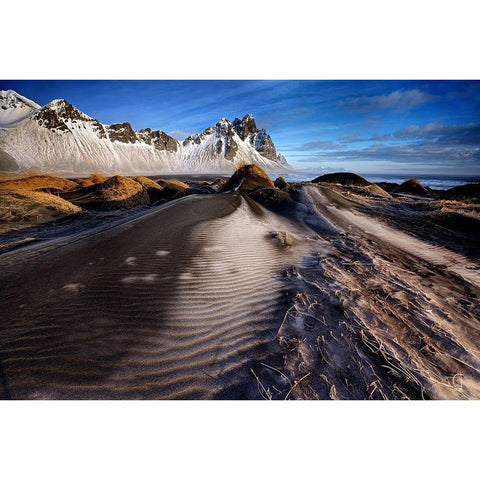 Frosted Dunes And Shattered Peaks Black Modern Wood Framed Art Print with Double Matting by Cole, Trevor