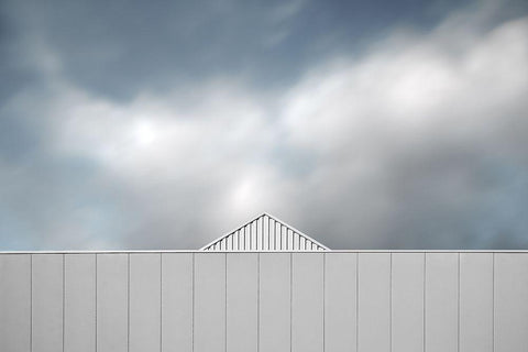 Mini Dome White Modern Wood Framed Art Print with Double Matting by Claes, Gilbert